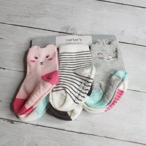 Carter's Baby Girl's Socks Size 3-12 Months 6 Pair